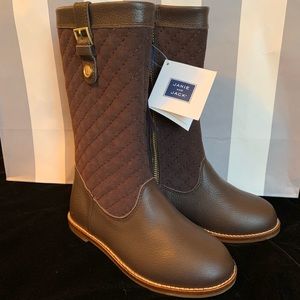NWT Janie & Jack Quilted Leather Riding Boots